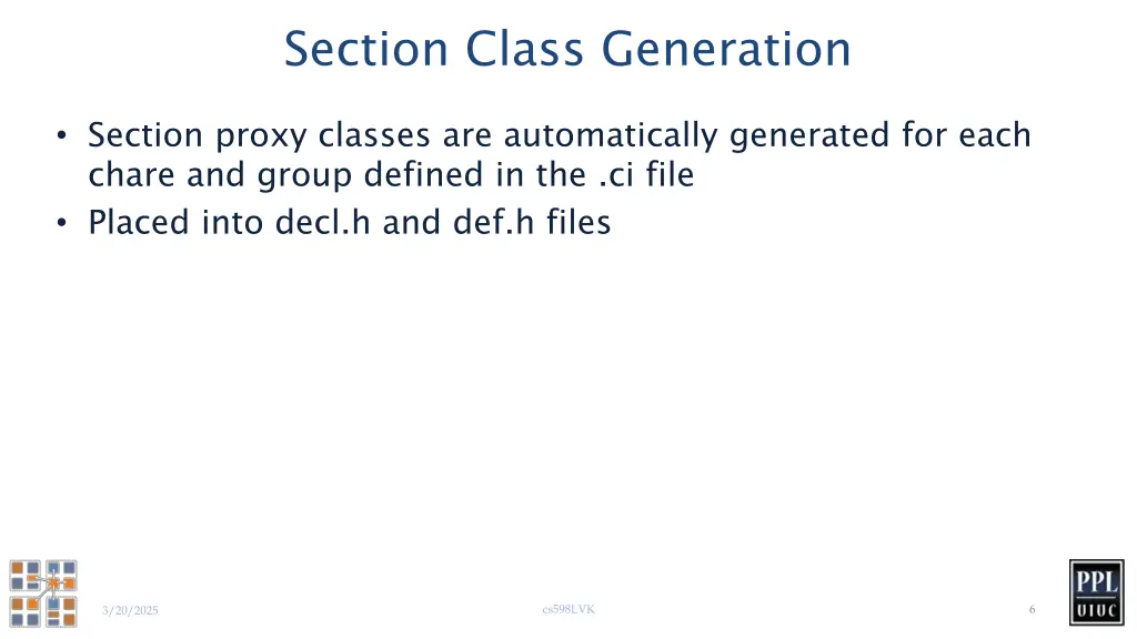 section class generation