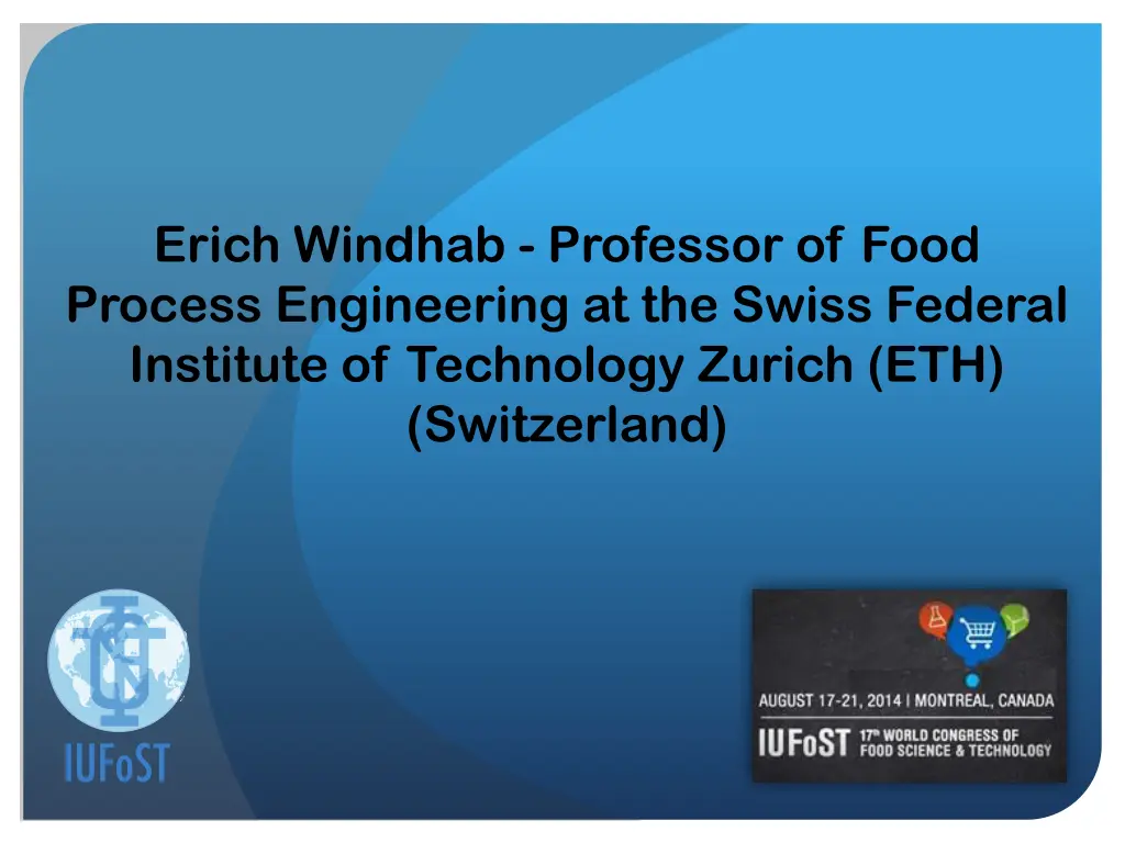 erich windhab professor of food process