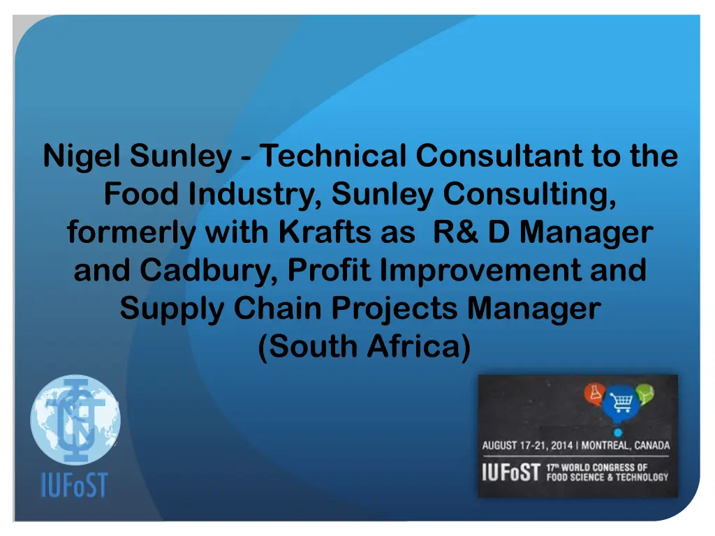 nigel sunley technical consultant to the food