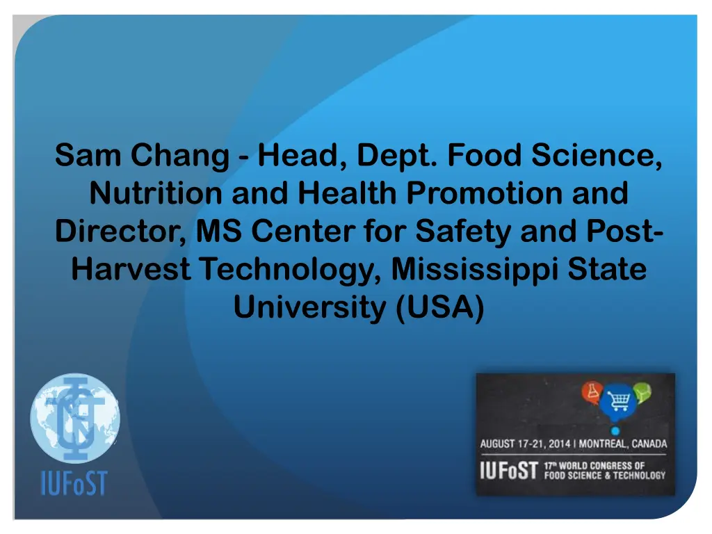 sam chang head dept food science nutrition