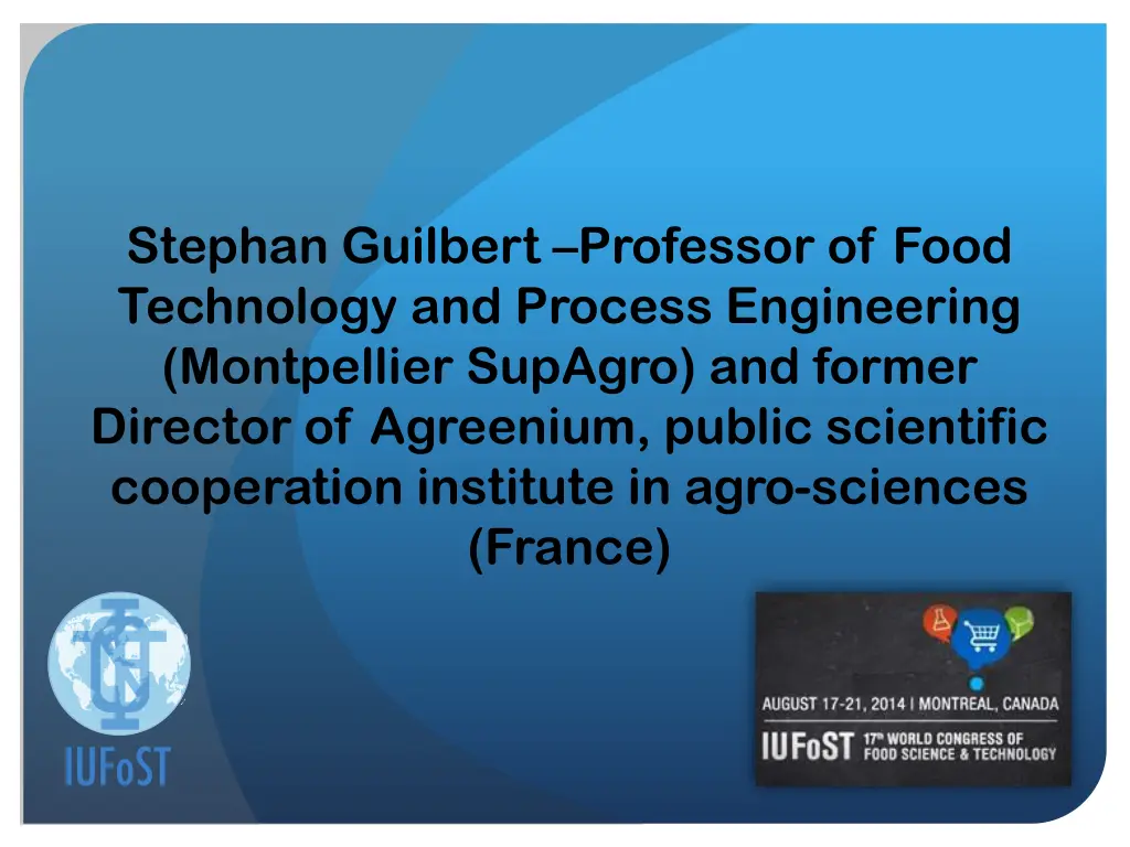 stephan guilbert professor of food technology