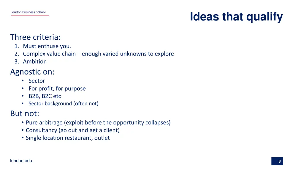 ideas that qualify