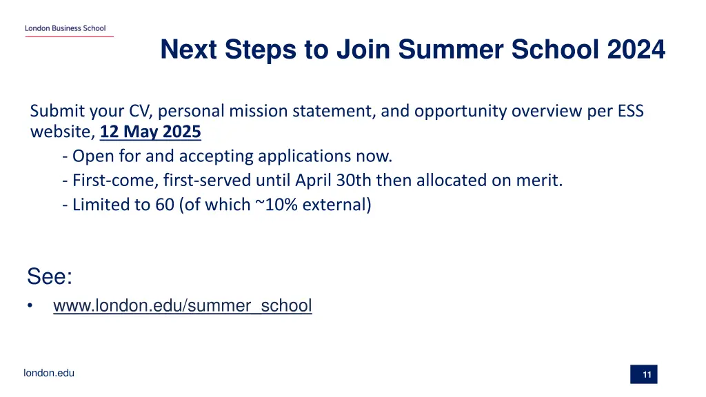 next steps to join summer school 2024