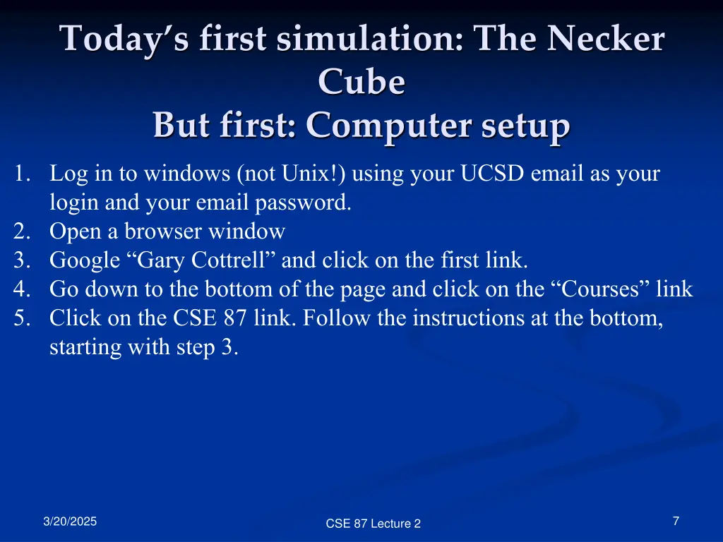 today s first simulation the necker cube