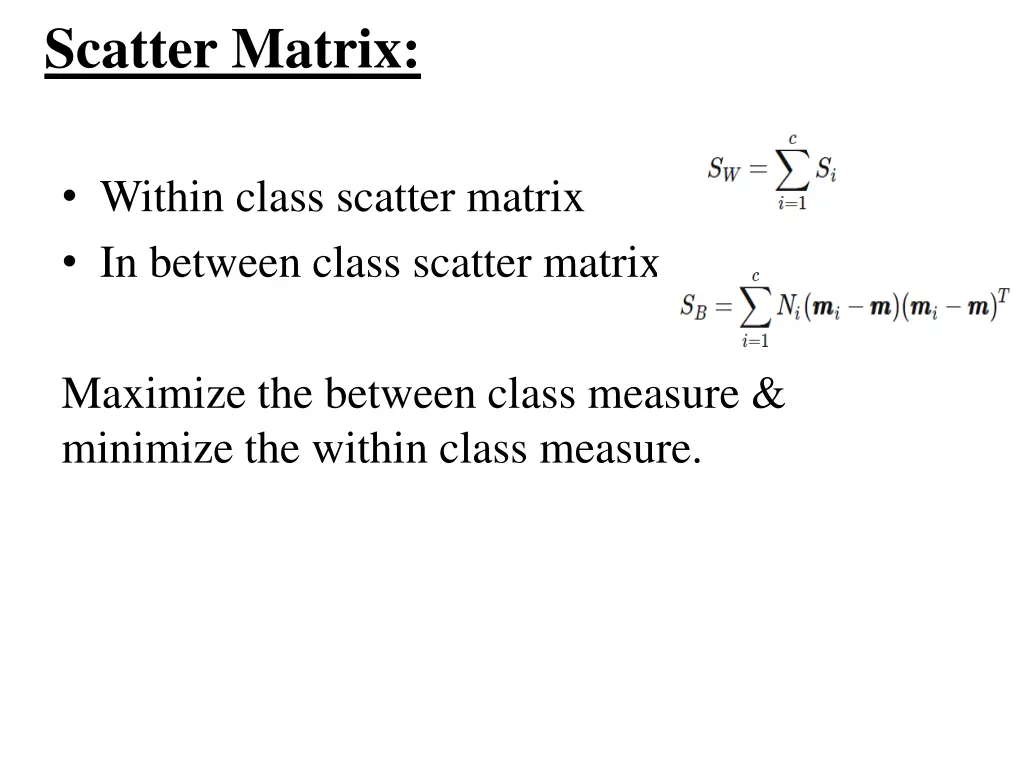 scatter matrix