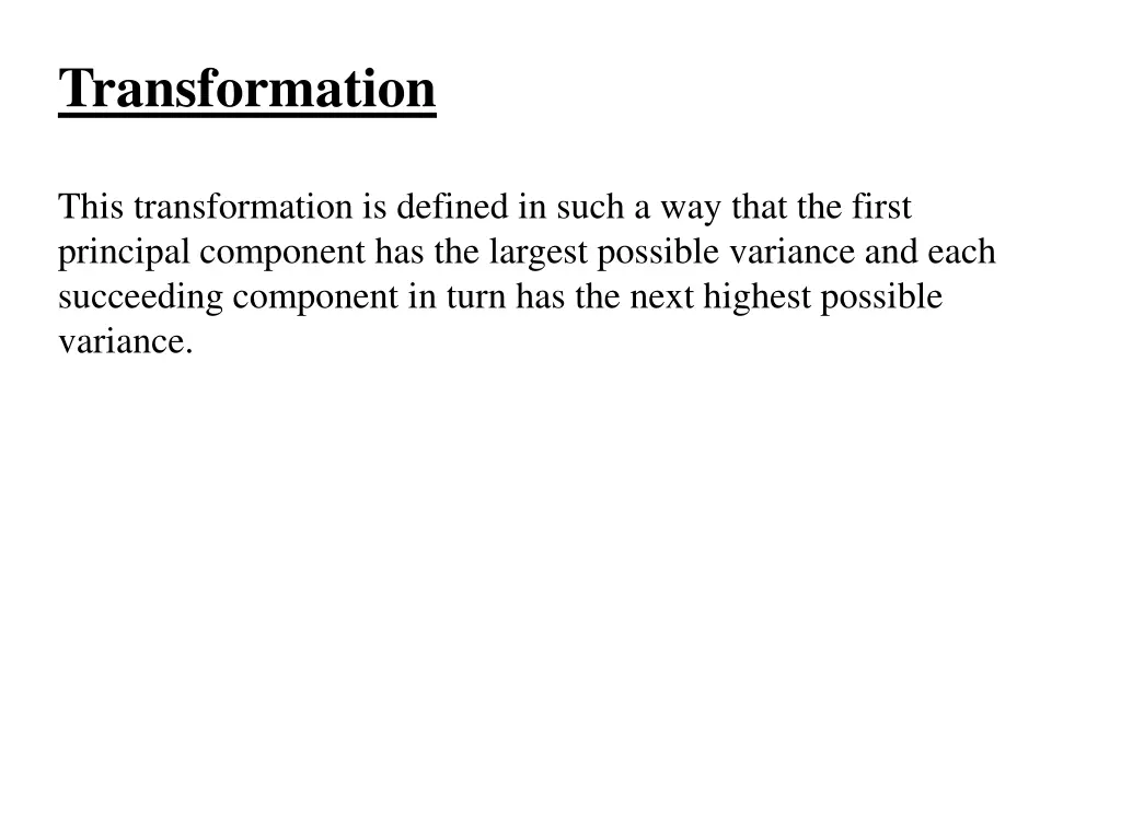transformation