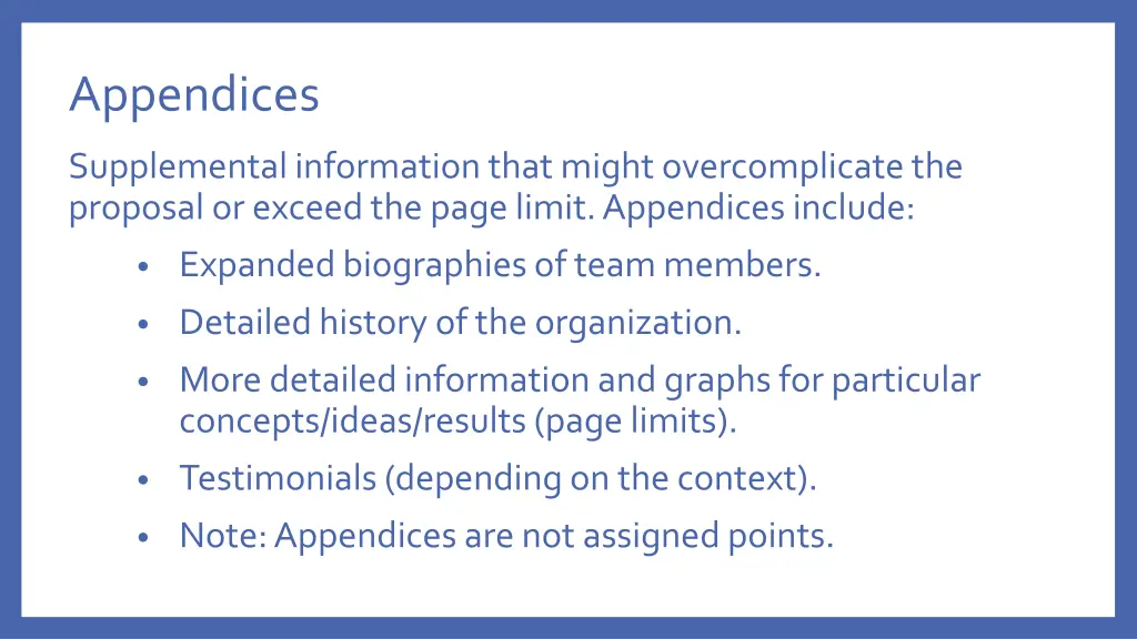 appendices