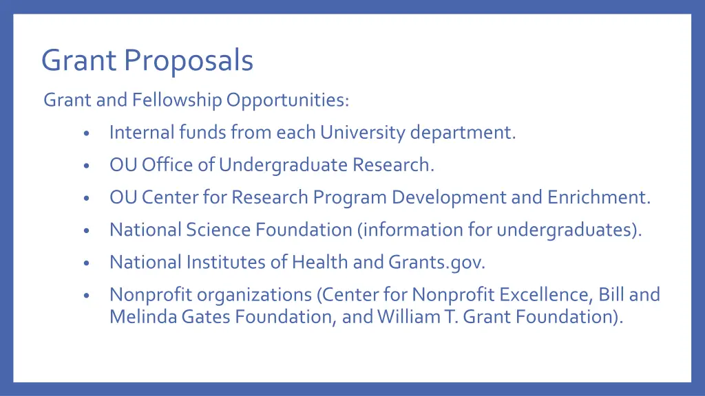 grant proposals