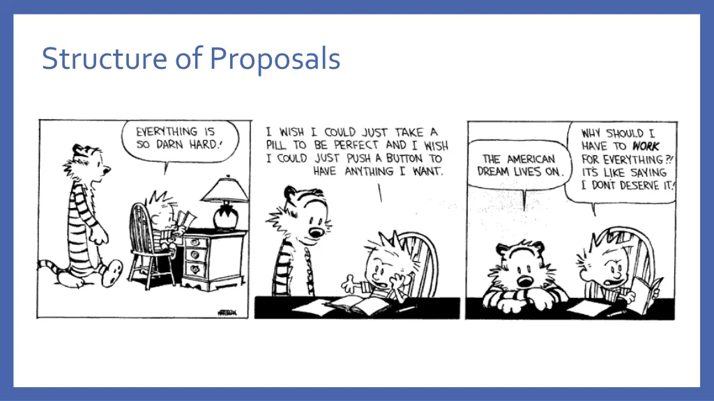 structure of proposals 1
