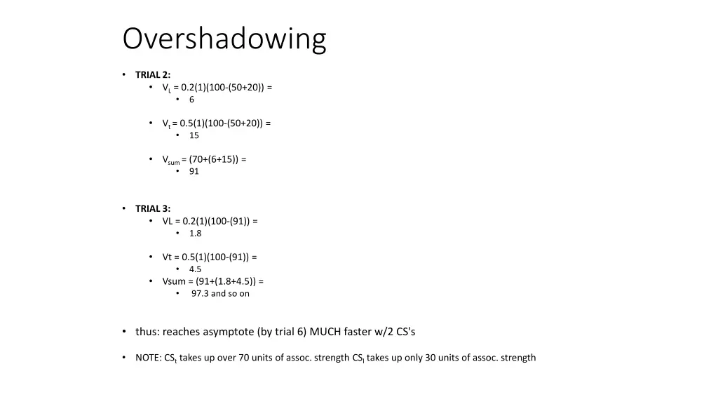 overshadowing
