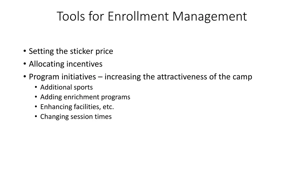 tools for enrollment management