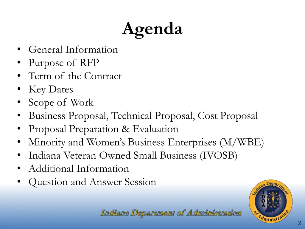agenda