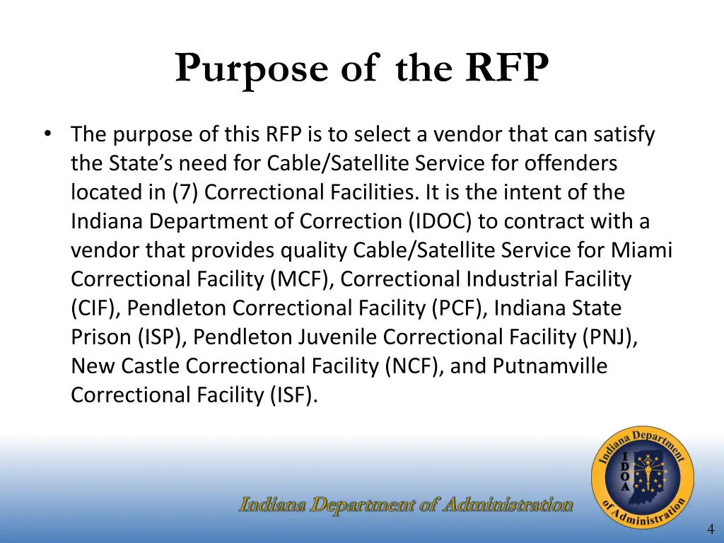 purpose of the rfp