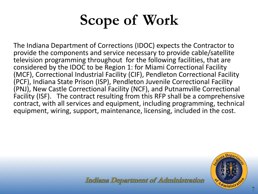 scope of work