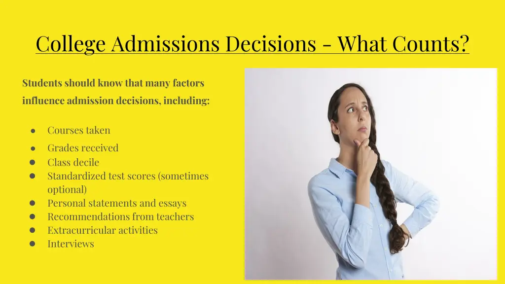 college admissions decisions what counts