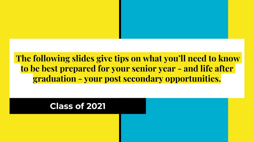 the following slides give tips on what