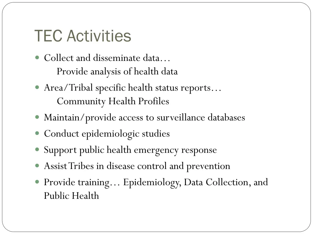 tec activities