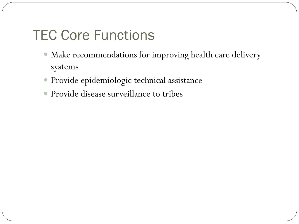 tec core functions 1
