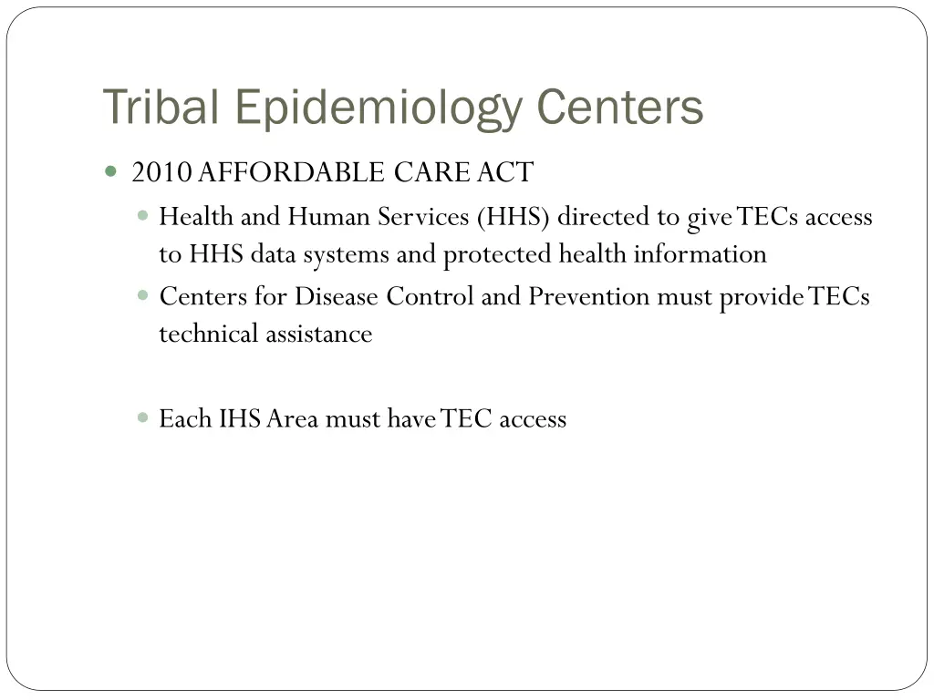 tribal epidemiology centers 1