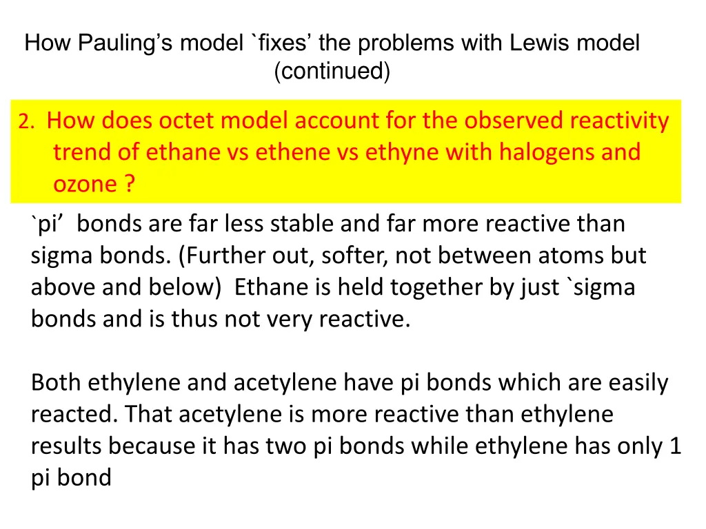 how pauling s model fixes the problems with lewis 1