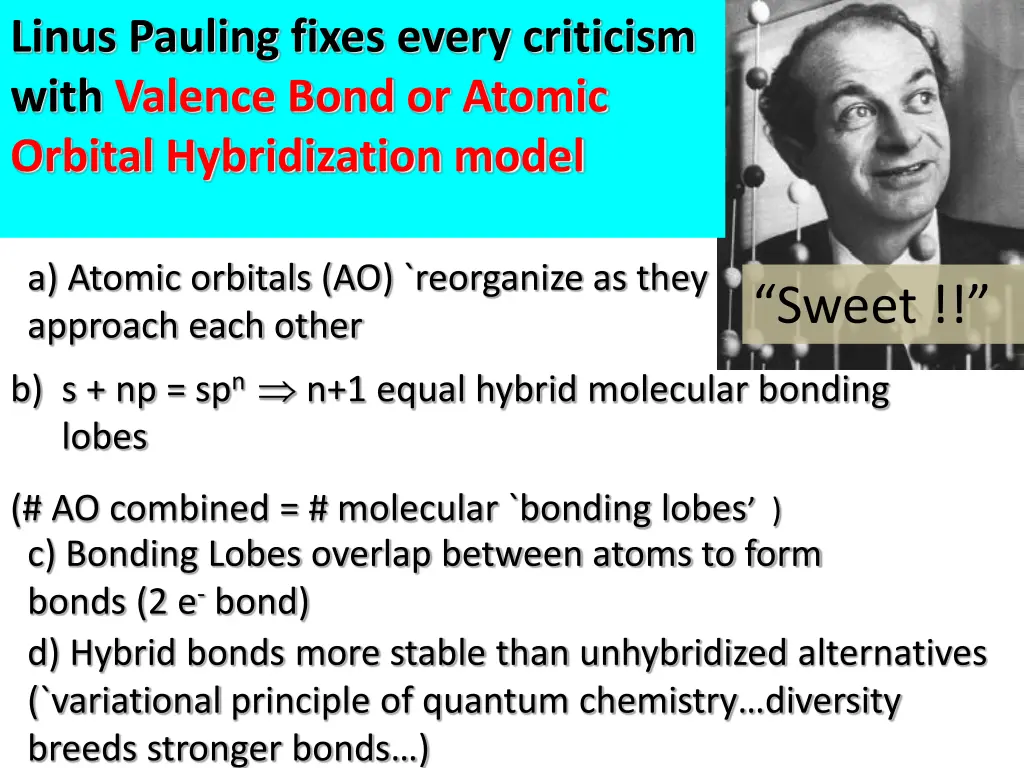 linus pauling fixes every criticism with valence