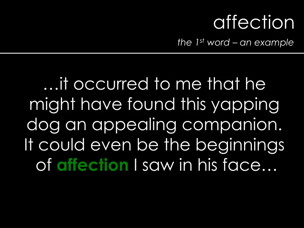 affection