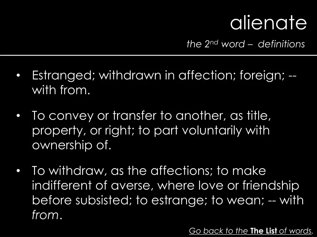 alienate 1