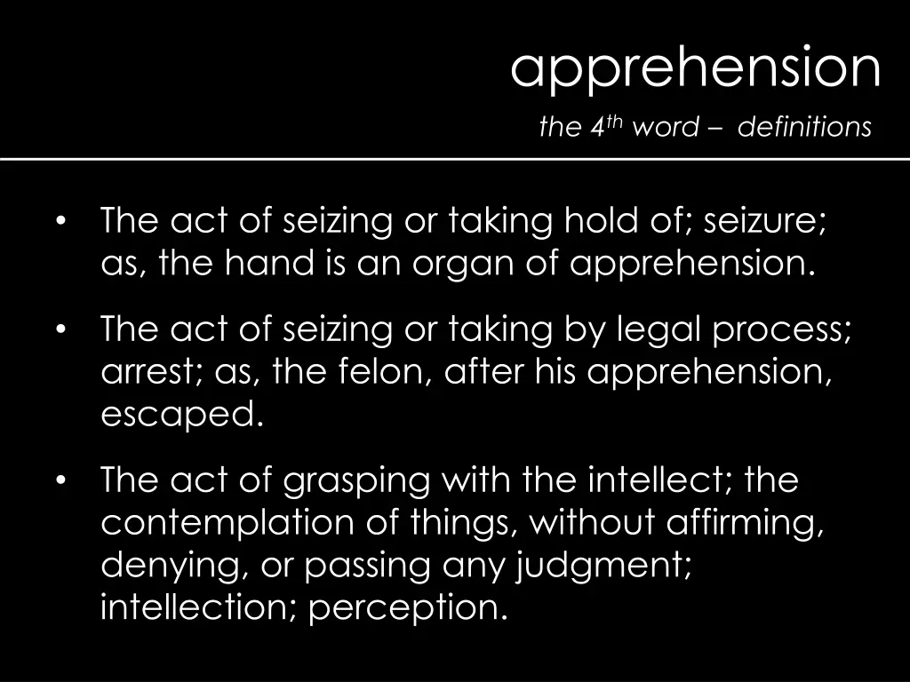 apprehension 1