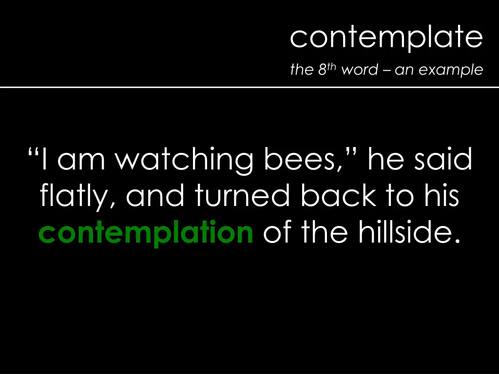 contemplate