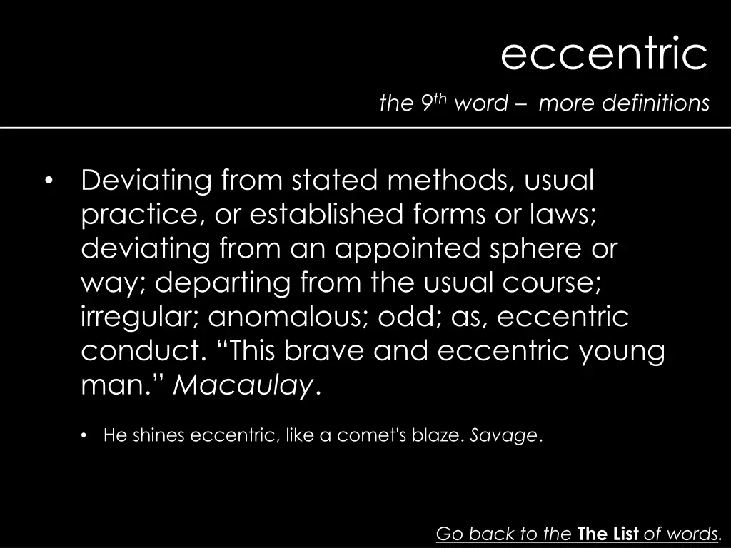eccentric 2