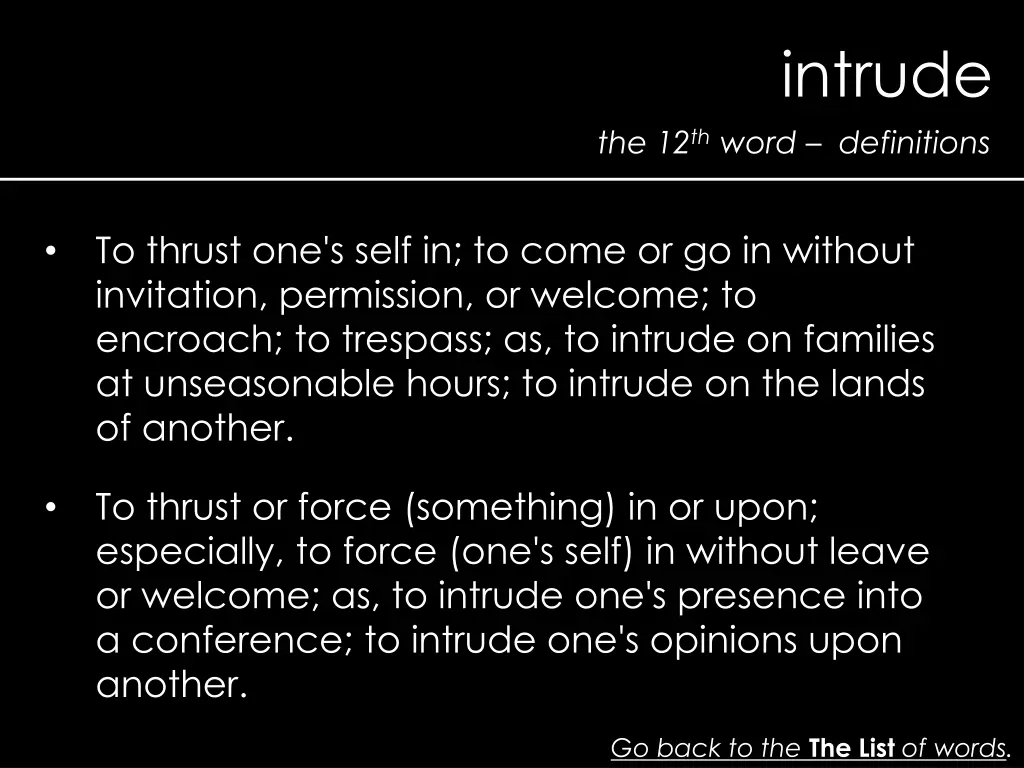 intrude 1