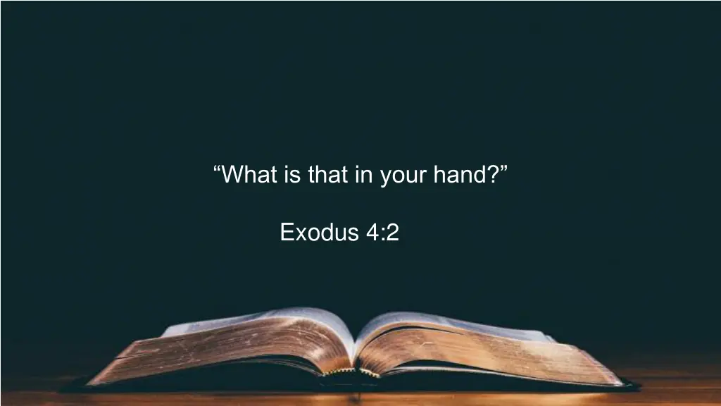what is that in your hand exodus 4 2