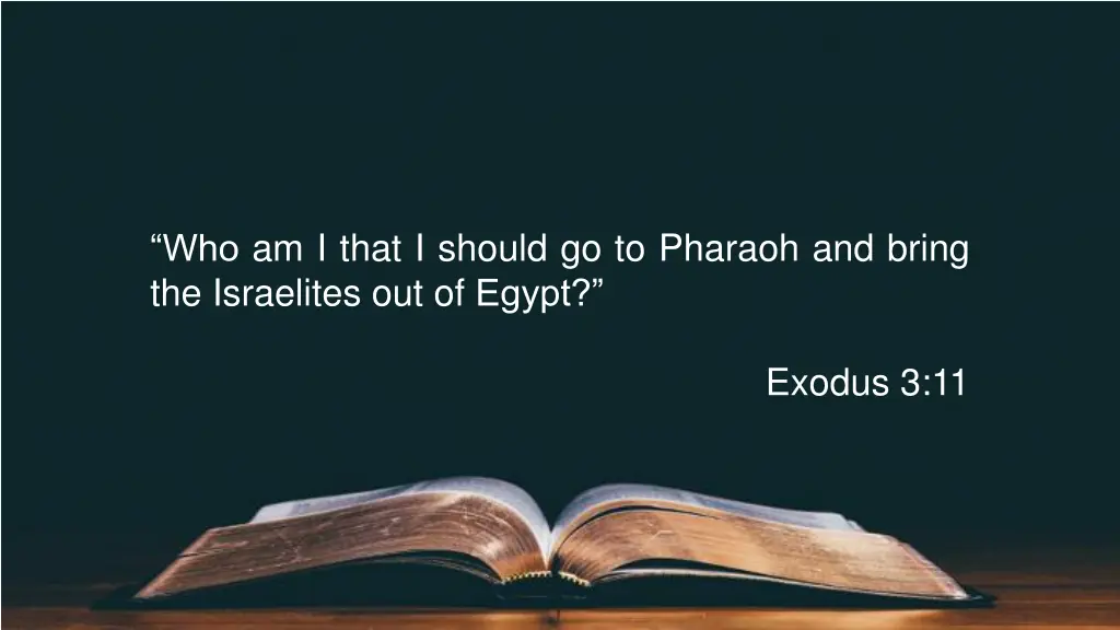 who am i that i should go to pharaoh and bring