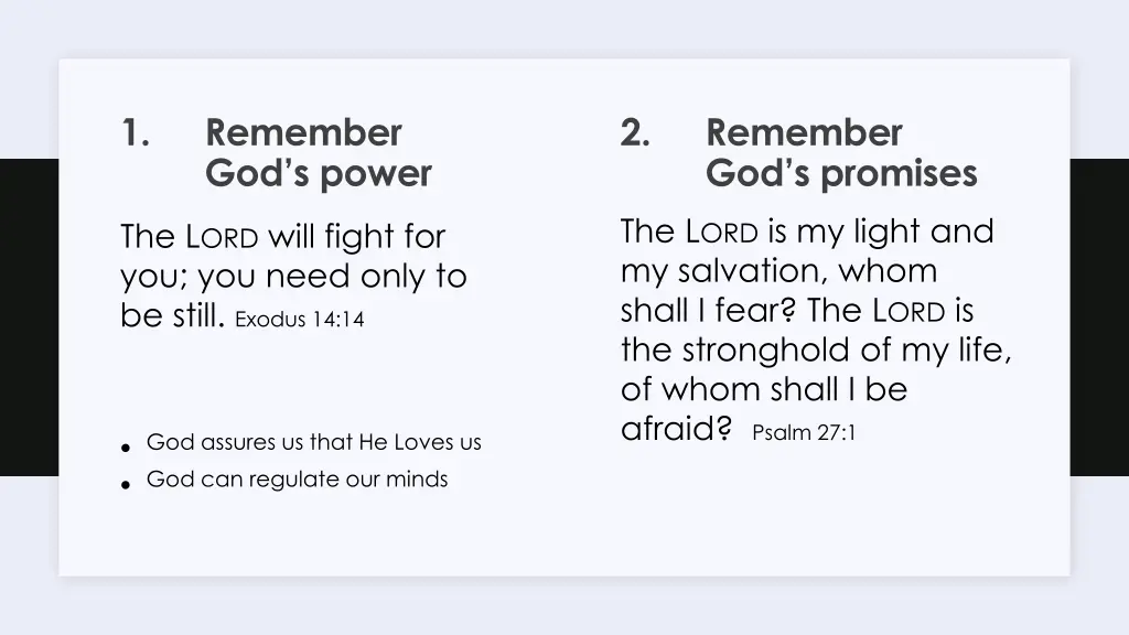1 remember god s power