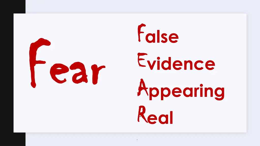 f f alse e e vidence a a ppearing r r eal