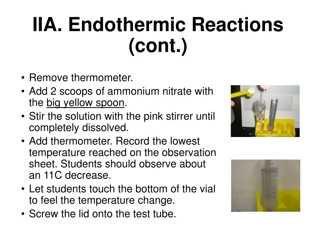 iia endothermic reactions cont