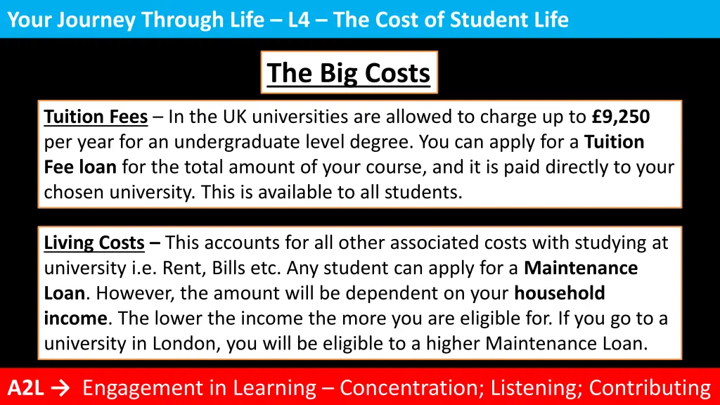 your journey through life l4 the cost of student 5