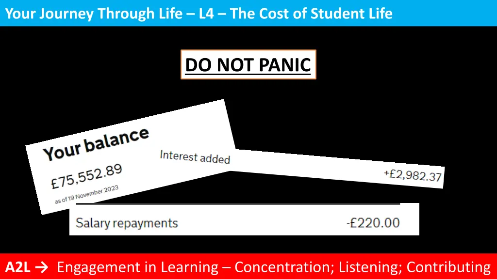 your journey through life l4 the cost of student 8