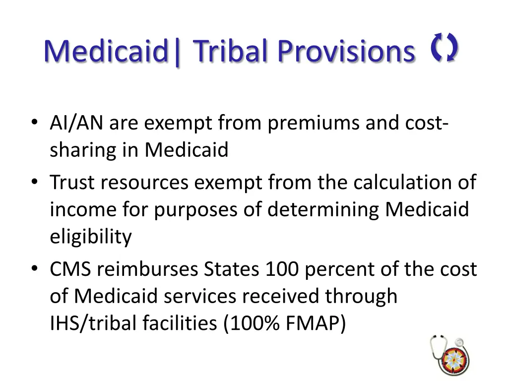 medicaid tribal provisions