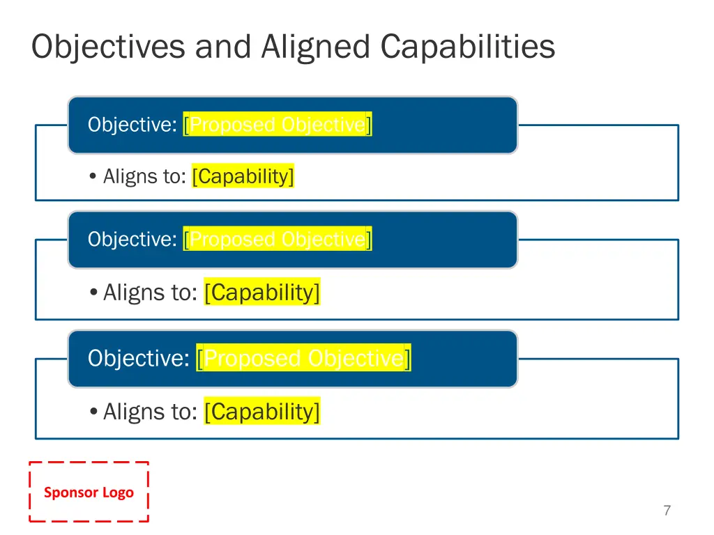 objectives and aligned capabilities