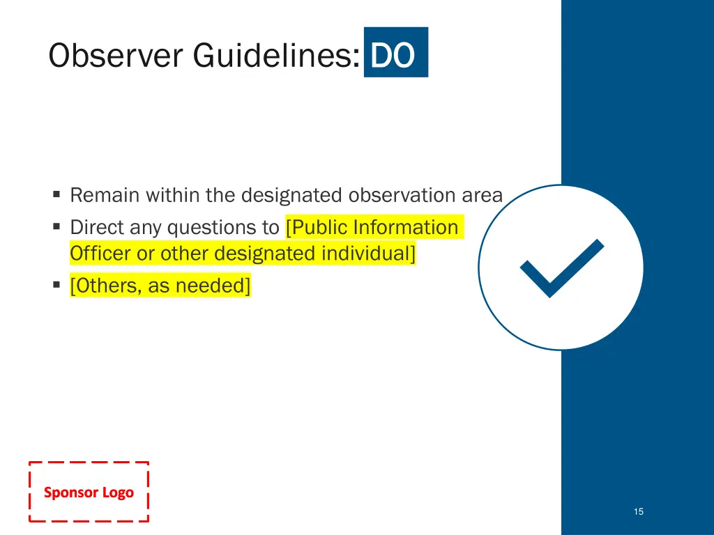 observer guidelines do