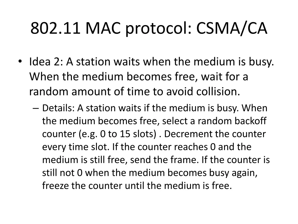 802 11 mac protocol csma ca 1