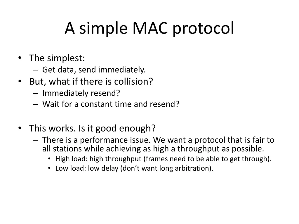 a simple mac protocol