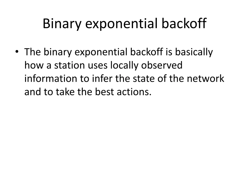 binary exponential backoff