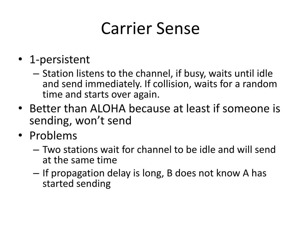 carrier sense