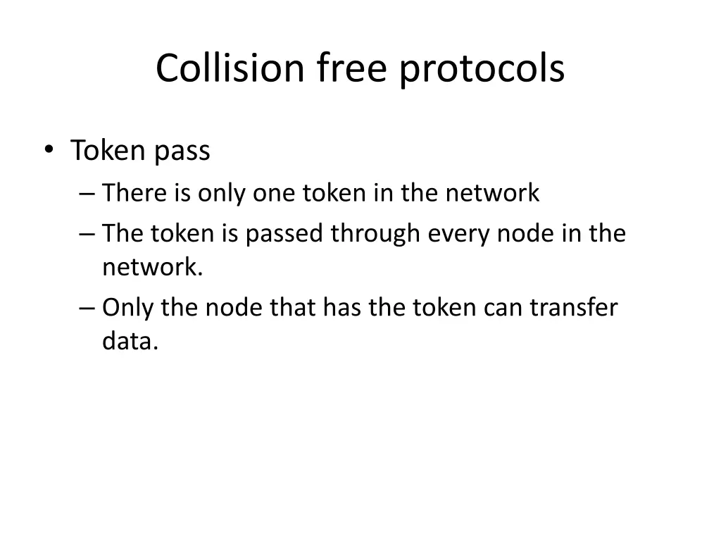 collision free protocols 1