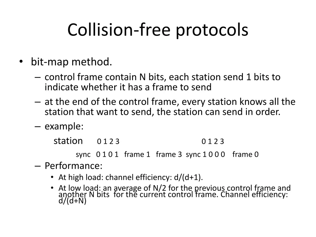 collision free protocols
