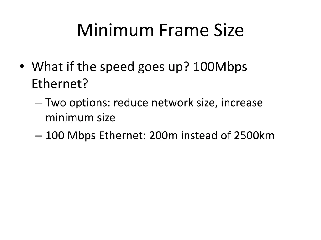 minimum frame size 3