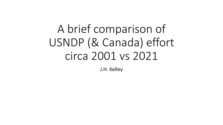 a brief comparison of usndp canada effort circa