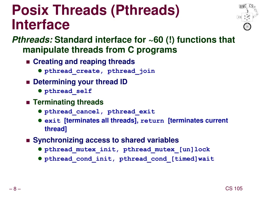 posix threads pthreads interface pthreads